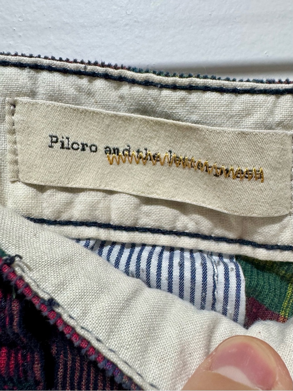 Anthropologie Pilcro and the Letterpress Hyphen Plaid Corduroy Pants Size 29 - Picture 4 of 6